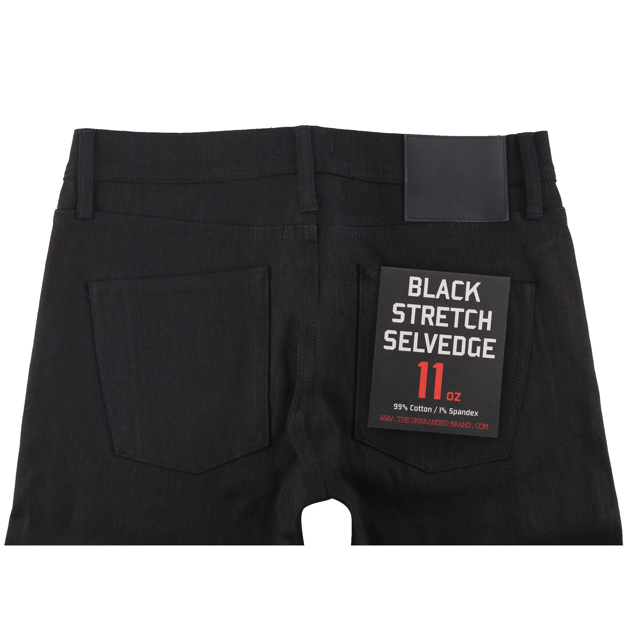 UB444 Tight 11oz Solid Black Stretch Selvedge - Image 3